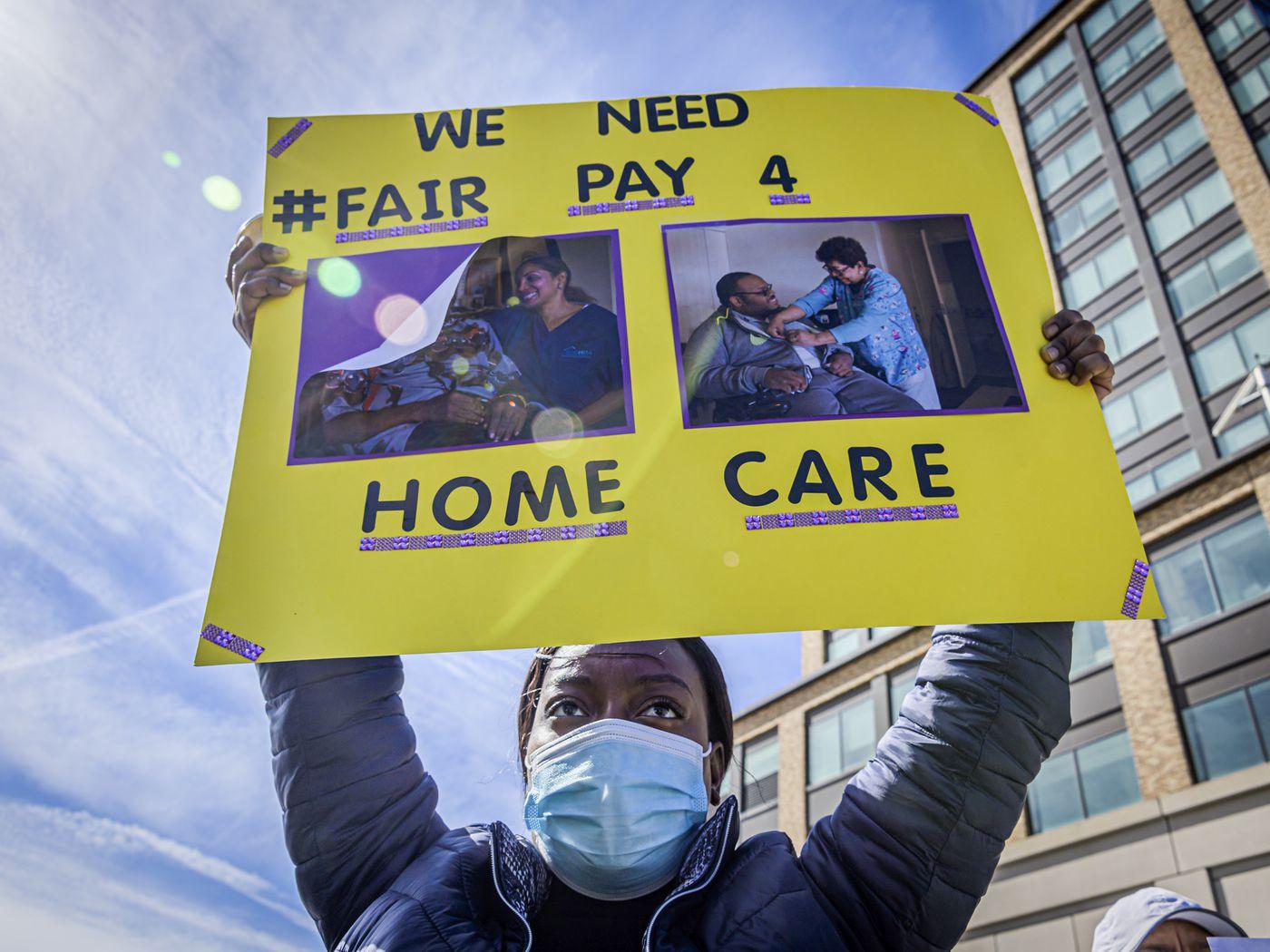 CHCA Worker Aracelis Castillo Fleurant Participating in Rally on Fordham Road, Bronx